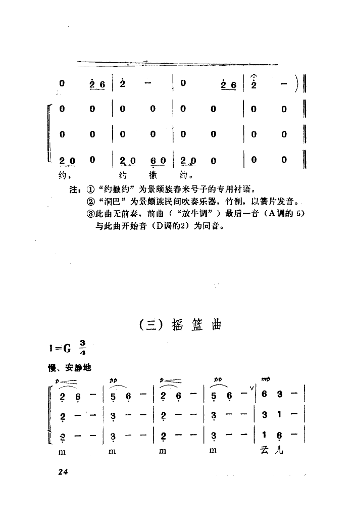 景颇童谣（童声合唱套曲）（简谱）钢琴谱