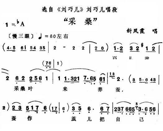 评剧《刘巧儿》选段一简谱