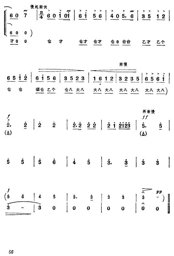 打虎上山（主旋律）16简谱