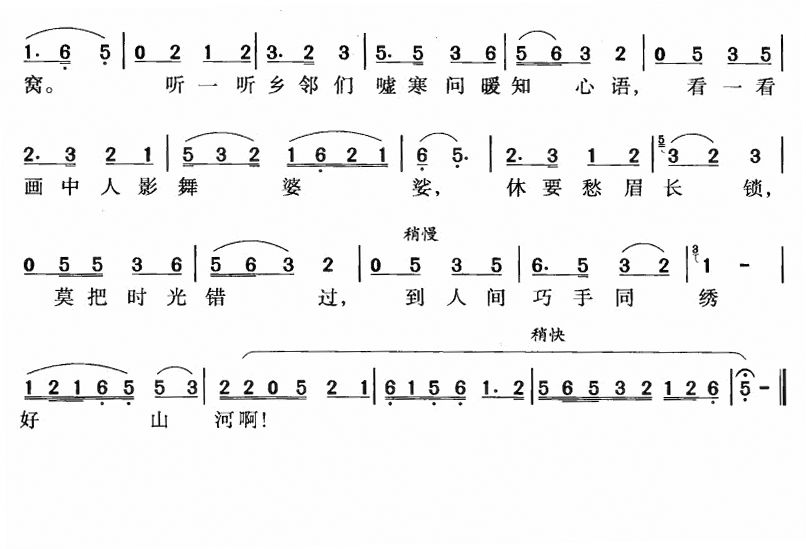 到底人间欢乐多（黄梅戏唱段）简谱