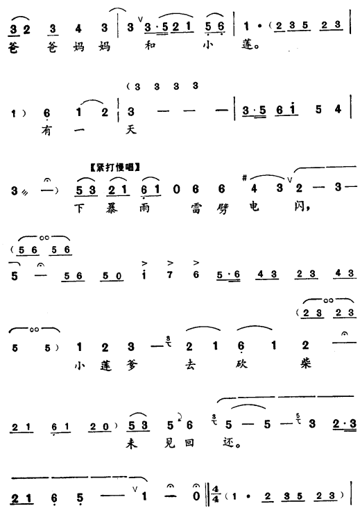 珍珠泉的故事〔评剧〕简谱